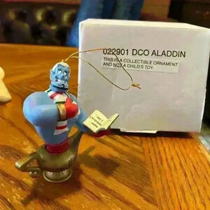 Disney by Grolier Vintage Christmas Magic Aladin genie Collectible Ornament